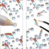 1788 Pcs Aurora Flatback Rhinestones Set for Nail, Art, Crafts, Makeup, Tumblers Glitter Round with Tweezers and Picking Pen GAVIYE