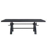 Modway 96" Adjustable Counter/Bar-Height Dining or Conference Table Black Modway