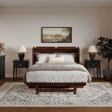 AFI, Santa Fe Full Murphy Bed Chest with 6" Mattress & Built-in USB Charger, Walnut AFI