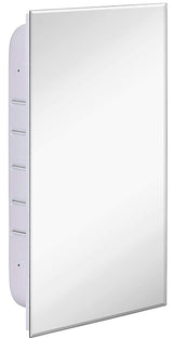 Hamilton Hills 16x26 Inch White Recessed Bathroom Medicine Cabinet with Mirror - Beveled Bathroom Cabinet Organizer with Shelves - Farmhouse Wall Mounted Hanging Medicine Mirror Unit Hamilton Hills