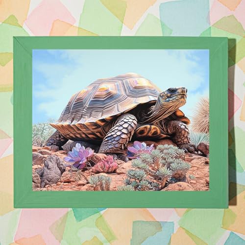 DIY Acrylic Painting Kit, Animal Turtle in Desert, Paint by Number for Adults and Beginner, Canvas Painting Gift Kit Home Wall Decor, 40x50cm WUIVCTR
