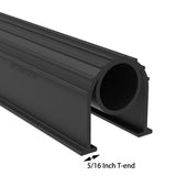 BOWSEN Garage Door Bottom Seals Weatherproof Weatherstrip Threshold Buffering Sealing EPDM Rubber Weather Resistance Gasket Black 5/16 Inch T-End, 16FT Long BOWSEN