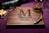 Straga Personalized Cutting Boards | Handmade Wood Engraved Charcuterie | Custom Wedding, Anniversary, Housewarming Gift for Couples Monogram Designs Straga