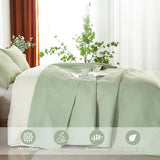 WURUIBO Twin Quilt Set Sage Green,Ultrasonic Embossed Bedspread, Lightweight Microfiber Coverlet, Modern Thin Bedding Set for All Season, 2 Piece(1 Quilt,1 Pillow Shams) WURUIBO