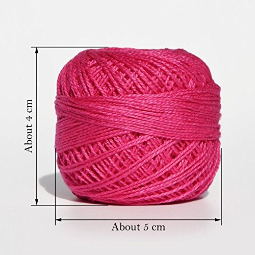 LE PAON 48 Crochet Thread Set Balls 100% Long-Staple Cotton Rainbow Colors of Size 8 Threadand Free 30 Golden Needles 48 Balls for Crochet Hardanger Cross Stitch Needlepoint Hand Embroidery LE PAON