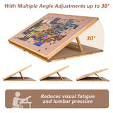 Lavievert Angle & Height Adjustable Puzzle Board with 2 Stands/Easels for Adults, Jigsaw Puzzle Plateau with 6 Drawers & Cover, Portable Tilting Table with Non-Slip Tabletop for Up to 1500 Pieces LAVIEVERT