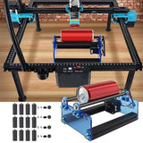 TWOTREES 360°Laser Rotary Roller,Y-axis Rotary Roller Engraving Module with Engraver Heightening Column for Engraving Cylindrical Objects Cans (Engraving Axis Tools+Engraver Heightening Column) YUYUEMI