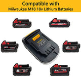 MIL18DL Battery Adapter Compatible for Milwaukee M18 18v Lithium Battery, Work Compatible with Dewalt 20v Cordless Power Tools, Converts for Milwaukee Battery to Dewalt Battery Echoyee