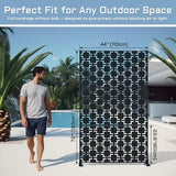 72" Metal Privacy Screen Freestanding Outdoor Room Divider Decorative Laser Cut Fence Panel, Weatherproof Patio Privacy Fence for Garden, Balcony, Backyard Landscape TALLYVER