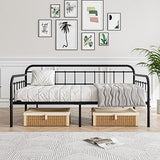 JURMERRY Metal Daybed Frame Twin Size with Steel Slats Platform Furniture,Black… JURMERRY