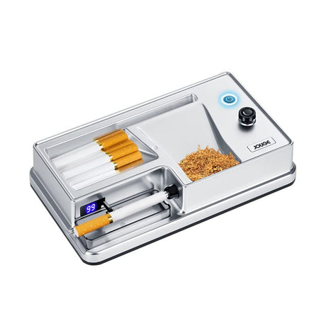 Electric Cigarette Rolling Machine Portable Automatic Infrared Sensing Maker Cigarette Tobacco Injector Roller with Automatic Counter Fits Tube of Diameter 0.26"/6.5mm (Count, Silvery) Malisseladi