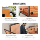 Crafit Laser Engraver Enclosure Cabinet with Exhaust, Laser Engraving Table with Ventilation Fan, Heavy Duty Laser Cutter Protective Cover Tent with Eye Protection, Insulates against Noise Fumes Odors Crafit