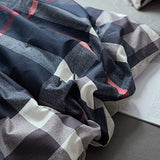 Jumeey Plaid Duvet Cover Queen Size Navy Blue Grid Bedding Set Buffalo Plaid Bedding Teens Boys Dark Color Gingham Grid Tartan Bedding Set Men Check Duvet Cover Full Houseri