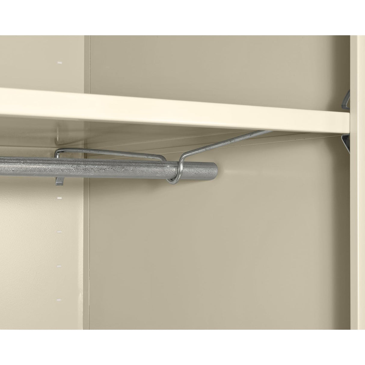 Sandusky Lee TAWR462472-07 Transport Series Mobile Wardrobe Storage Cabinet with Wheels and Adjustable Shelf, 24" Depth x 46" Width x 73" Height, Putty Sandusky