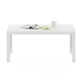 Furinno Classic Simple Coffee Table for Living Room, 38.98 (W) x 17.52 (H) x 18.9 (D) Inches, White Furinno