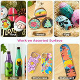 Ohuhu 30 Colors Acrylic Paint Pens : Dual Tips (Round & Fine) Acrylic Markers High Opacity Paint Markers Waterproof Lightfast for Rock Painting Easter Eggs Wood Glass Ceramic Canvas Ohuhu