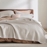 Bedsure Quilts King Size - King Quilt Bedding Set Bedspread Coverlet Comforter, Lightweight Corduroy Pattern Bedspread, 3-Piece Set with 106"x96" Coverlet & 2 Pillow Shams, All-Season Soft Microfiber Bedsure