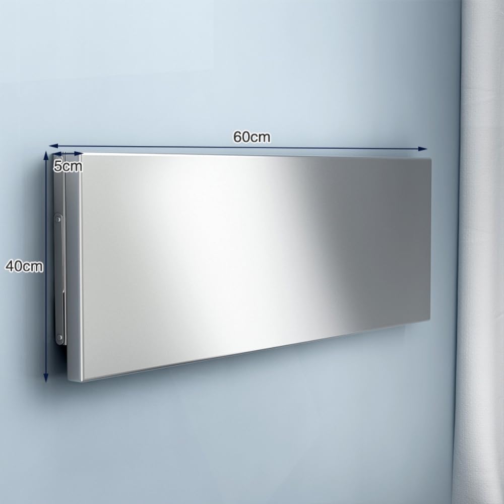 Lumclaw 23.6 * 16in Medium Stainless Steel Folding Wall Shelf | Food Truck | Kitchen, Restaurant, Garage, Laundry, Utility Room Folding Concession Shelf Lumclaw