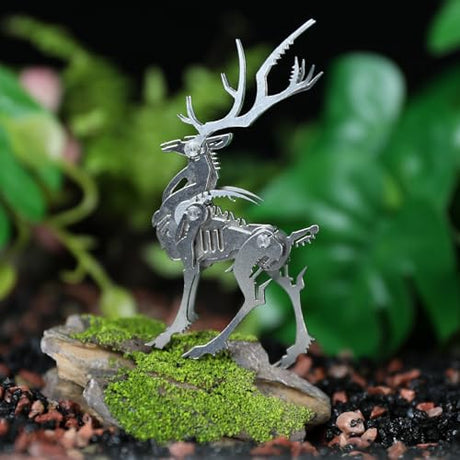 Kolotesame Mythical Forest Deer 3D Metal Puzzle Model for Adults, DIY Animal Sculpture 3D Model Kit Immersive Creative Building Model Art Desk Decor kolotesame