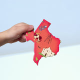 MasterPieces 60 Piece Educational Jigsaw Puzzle for Kids - USA Map State Shaped - 16.5"x12.75" Masterpieces