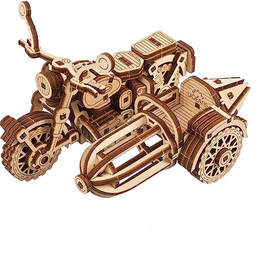 UGEARS Hagrid's Flying Motorbike™ 3D Puzzle - Wooden Model Kit for Adults to Build - Mechanical Bike Motorcycle Making Kit - 3D Jigsaw Puzzle Wood Vehicle - Harry Potter™ Collection DIY Brain Teaser