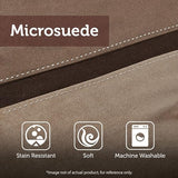 Madison Park Boone Cozy Comforter Set, Faux Suede, Deluxe Hotel Styling All Season Down Alternative Bedding Matching Shams, Decorative Pillow, Queen (90 in x 90 in), Rustic Brown 7 Piece Madison Park