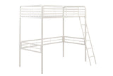 DHP Tommy Twin Metal Loft Bed, Off White DHP