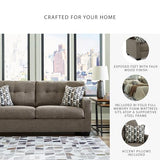 Signature Design by Ashley Mahoney Contemporary 2-in-1 Tufted Sofa Sleeper with Folding Gel Memory Foam Mattress, Full, Dark Brown Signature Design by Ashley