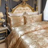 Queen Size 8-Piece Jacquard Comforter Set with Satin Sheets Set – Elegant Coordinated Bedding Collection for Bedroom Bedding_Dreamer