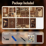 KERNOWO Book Nook Kit, DIY 3D Wooden Puzzles for Adults, Teens and Beginners, Miniature Tiny House Kit for Bookshelf Decor, Bookish Gift for Family, Friends, Book Lovers (Library)