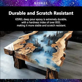 Deep Pour Epoxy Resin, KISREL 96OZ Resin Epoxy Kit (2:1) for 2-4 Inch Pour Depths，Bubble Free, Low Odour, Crystal Clear Casting Resin for Bar Tops, Table Tops, River Tables, Wood Fillers, Crafts KISREL