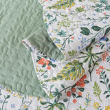 HoneiLife Floral Quilt King Size - 3 Pieces Microfiber Quilt Sets Lightweight Bedspreads Wildflower Coverlets Retro Bed Cover King Quilt Bedding Set All Season Quilts HoneiLife