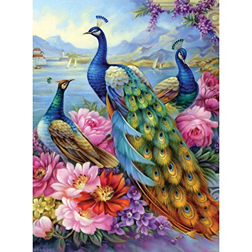 Bits and Pieces Jigsaw Puzzles for Adults 300 Pieces - Peacocks Fantasy Bits and Pieces