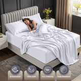 Utopia Bedding King Size Extra Deep Pocket Sheet Set – Fits Mattresses Up to 21 inches – Cooling, Soft & Breathable – Oeko-Tex 4 Piece Bed Sheets (White) Utopia Bedding