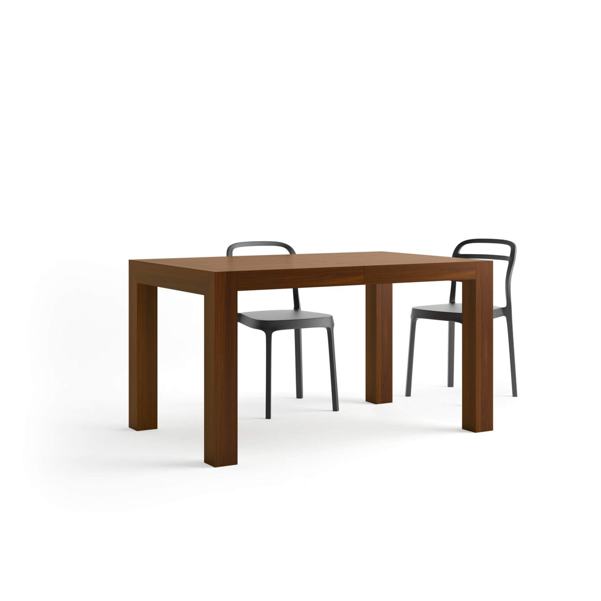 Mobili Fiver, Iacopo Extendable Dining Table, 55,1(86,6) x35,4 in, Walnut, for 6-10 People, Expandable Dining Table for Kitchen, Living Room, Italian Furniture Mobili Fiver