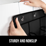 GORILLA GRIP Over the Door Shoe Organizer, 24 Large Breathable Mesh Pockets, Space Saving Hanging Storage Holder, Closet Rack Hanger Holds Up to 40 lbs, Hangs on Closets for Shoes, Accessories, Black GORILLA GRIP