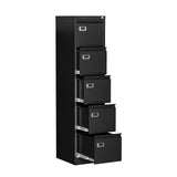 Anxxsu 5 Drawer File Cabinet, Filing Cabinets for Home Office, Vertical File Cabinet with Lock, 64.3" H Locking File Cabinet for A4 Legal/Letter, Assembly Required (Black) Anxxsu