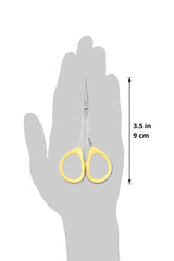Beaditive Sewing and Embroidery Scissors Set (2 pcs) Curved and Straight, Sharp, Stainless-Steel Design | Precision Tips, Ergonomic Rubber Handle Grip | Small, Compact DIY Use (Extra Sharp) Beaditive