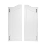 Swinging Doors Cafe Doors, Cafe Saloon Doors, Interior Wood Door Swing Door with Metal Hinges, Bar Saloon Swinging Doors for Kitchen Stairs Bedroom Entrance Partition (White A, 31.9x41.93in) Pinelicorn