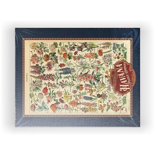 MyPuzzle Fleurs - Flowers for All, Vintage Art Poster, Adolphe Millot - Premium 1000 Piece Jigsaw Puzzle for Adults MyPuzzle.com