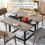 Tribesigns Square Dining Table for 4 People, Farmhouse 39.4"x 39.4"x29.5 “ inches Wooden Kitchen Table, Farmhouse 2 Person Dinning Table for Dinning Room &Small Space Tribesigns