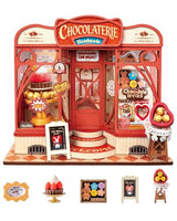 Rolife DIY Miniature House Kit 1:32 Chocolate Shop Diorama Dollhouse Tiny House Model Building Set, Hobby Crafts for Adults Gifts for Him Her