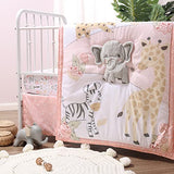 The Peanutshell 3 Piece Baby Crib Bedding Set for Girls - Newborn, Infant & Toddler Nursery Bed Set Decor with Fitted Crib Sheet, Dust Ruffle, Crib Comforter - Wildest Dreams The Peanutshell