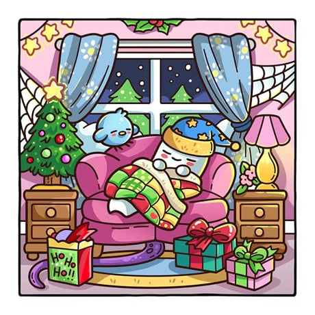 Spooky Christmas: Cute Coloring Book for Adults and Teens with Adorable Characters and Cozy Holiday Scenes for Relaxation (Comfy and Cozy Coloring Books) WoodArtSupply