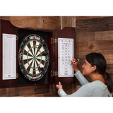 Viper Hudson Sisal/Bristle Steel Tip Dartboard Cabinet, Mahogany Finish Viper