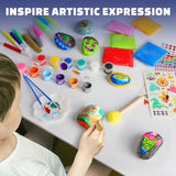 EPUMP Rock Painting Kit for Kids - Glow in The Dark Arts and Crafts for Boys and Girls Ages 6-12, Kids Craft Paint Kits, Art Supplies, Creative Arts and Crafts Toys Christmas Birthday Party Gifts EPUMP