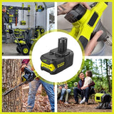 Powilling 8.0Ah Battery Replacement for Ryobi 18V Lithium ion Battery, 18 Volt Batteries for Ryobi One 18V Cordless Tools P108 P107 P105 P104 P103(2Pack) Powilling