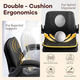 AreShark Cross Legged Office Chair: ADHD Criss Cross Desk Chair with Wheels & Stretchable Rotating Footrest - Height Adjustable Wide Yoga Kneeling Meditation Chair with Flip-up Armrests Back Support AreShark