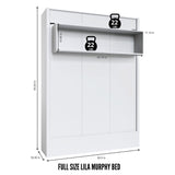 Oakland Living Easy-Lift Full Murphy Wall Bed in Natural Brown Wood Grain with Shelf Oakland Living