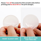 PYD Life 12 Pack Sublimation LED Keychains Acrylic Blanks Round White 2.3" x 2.1",1/6" Thick(4 mm) Light Up 7 Colors Sublimation Night Light Blanks PYD Life